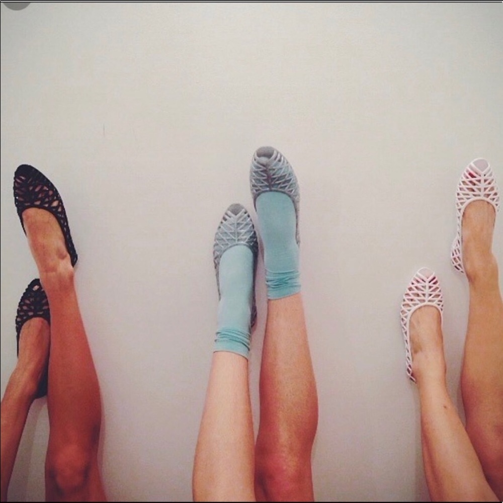 Pink Flats Lattice Jelly Flats